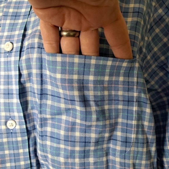 DANIEL Cremieux Blue Button down Medium MEN'S SHIRT NWT - Picture 3 of 8